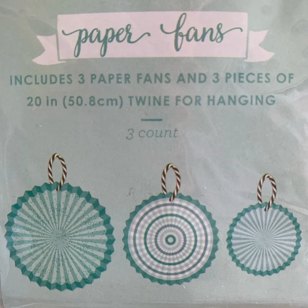 SPRITZ & MADE FOR RETAIL Party Bundle Paper Fans & Place Cards Pastel Colors